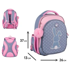 Рюкзак шкільний напівкаркасний YES S-109 "Lovely Bunny" 37*26*13см., 559876