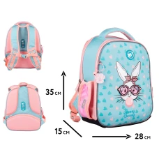 Рюкзак шкільний каркасний YES H-100 "Funny Bunny" 35*28*15см., 559843