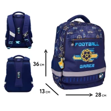 Рюкзак шкільний YES S-52 Ergo "Football Gamer" 36*28*13см., 559891