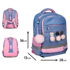 Рюкзак шкільний YES S-52 Ergo "Meow-Meow" 36*28*13см., 559884