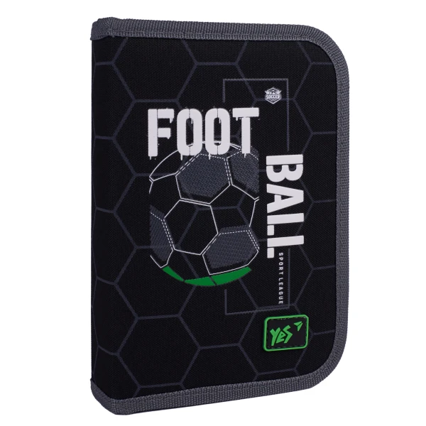 Пенал твердий YES одинарний з клапаном HP-03 Football Time 533663
