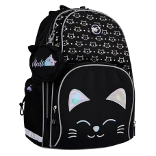 Рюкзак шкільний напівкаркасний YES S-100 Smiling Cats 37*30*14см., 559871