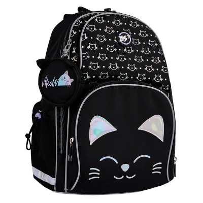 Рюкзак шкільний напівкаркасний YES S-100 Smiling Cats 37*30*14см., 559871