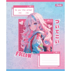 Зошит А5/12 арк кліт 1В Follow Anime, 768119