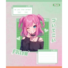 Зошит А5/12 арк кліт 1В Follow Anime, 768119