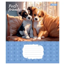 Зошит А5/12 арк кліт 1В Pets Frinds, 768066