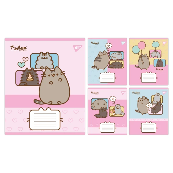 Зошит А5/12 арк кліт YES Pusheen Funny, 767602
