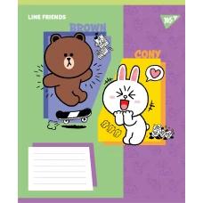 Зошит А5/18 арк лінія YES Line Friends Funny, 767642