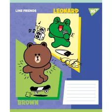 Зошит А5/18 арк кліт YES Line Friends Funny, 767641