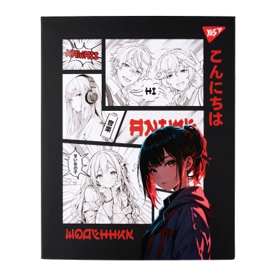 Щоденник шкільний YES інтегральний Anime B&W, А5, 40 аркушів, 911577