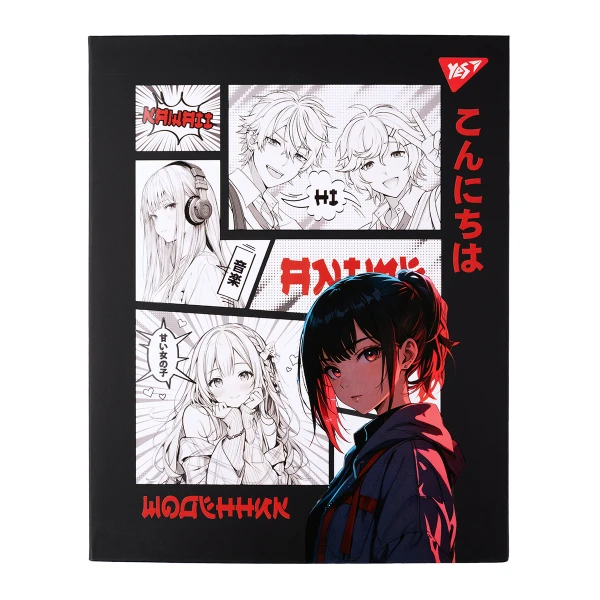 Щоденник шкільний YES інтегральний Anime B&W, А5, 40 аркушів, 911577