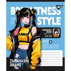 Зошит А5/18 арк кліт YES Brightness style, 767756