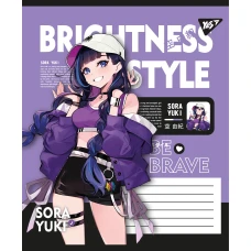 Зошит А5/18 арк кліт YES Brightness style, 767756