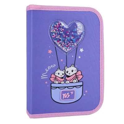 Пенал твердий YES одинарний з двома клапанами HP-04 Purr Meow 533624