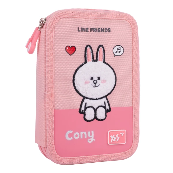 Пенал твердий YES подвійний HP-01 "Line Friends Pretty Choco and Cony" 533638
