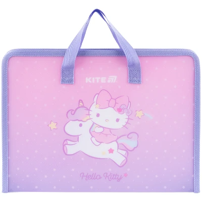 Папка-портфель на блискавці, 1 відділ., A4, Hello Kitty HK25-202-1 Kite