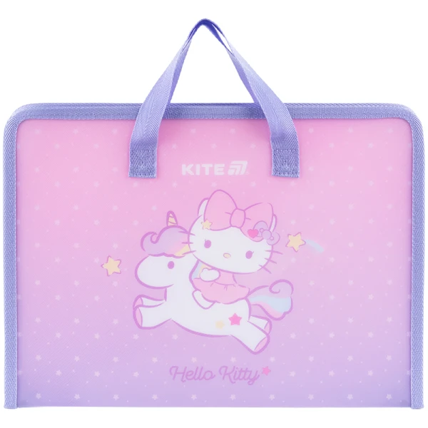 Папка-портфель на блискавці, 1 відділ., A4, Hello Kitty HK25-202-1 Kite