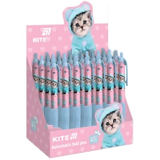Ручка кулькова автоматична 0,5мм. синя Studio Pets SP25-039 Kite