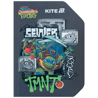 Блокнот вирубка, клей, 60арк., А6 Ninja Turtles NT25-223 Kite