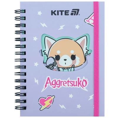 Блокнот вирубка, спіраль, на резинку, А6, 80арк., кліт, Aggretsuko AR25-229 Kite