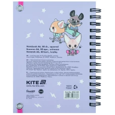 Блокнот вирубка, спіраль, на резинку, А6, 80арк., кліт, Aggretsuko AR25-229 Kite
