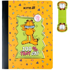 Блокнот з магнітною закладкою, А5, 60 арк., кліт., Garfield GF25-192 Kite