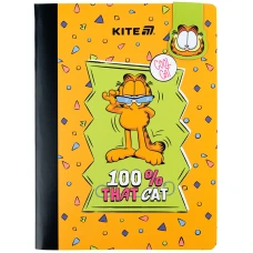 Блокнот з магнітною закладкою, А5, 60 арк., кліт., Garfield GF25-192 Kite