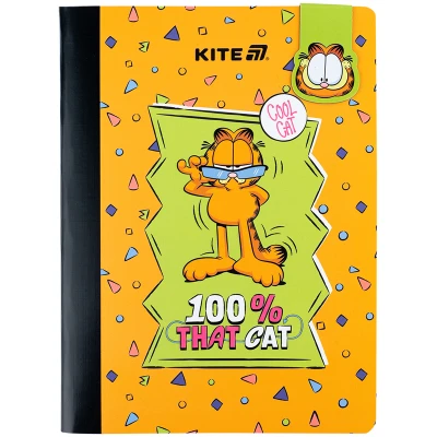 Блокнот з магнітною закладкою, А5, 60 арк., кліт., Garfield GF25-192 Kite
