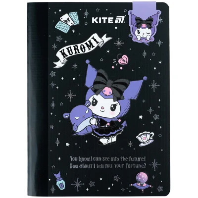 Блокнот з магнітною закладкою, А5, 60 арк., кліт., Kuromi HK25-192 Kite