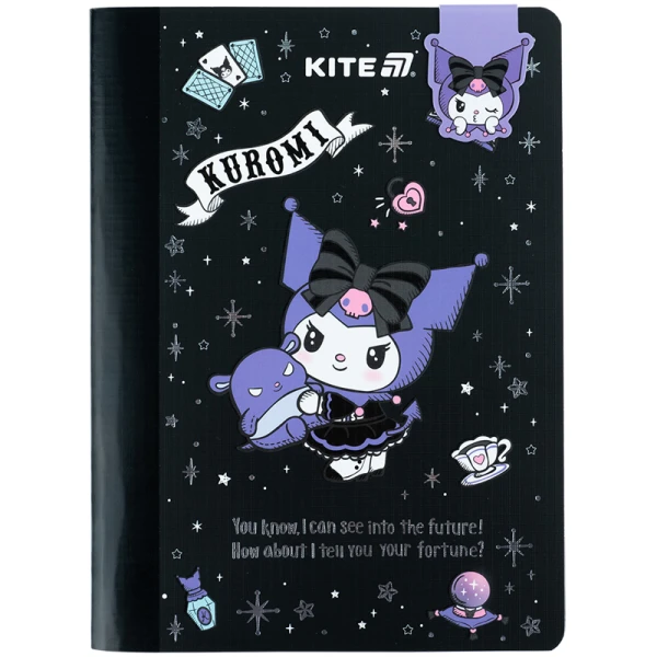 Блокнот з магнітною закладкою, А5, 60 арк., кліт., Kuromi HK25-192 Kite
