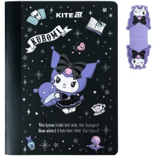 Блокнот з магнітною закладкою, А5, 60 арк., кліт., Kuromi HK25-192 Kite