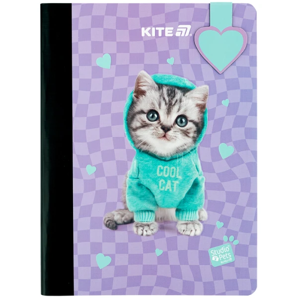Блокнот з магнітною закладкою, А5, 60 арк., кліт., Studio Pets SP25-192 Kite