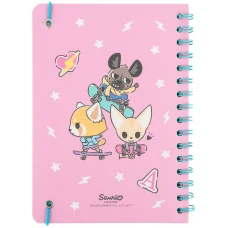 Блокнот на спіралі А5, 80 арк., кліт., Aggretsuko AR25-190 Kite