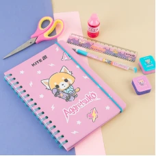 Блокнот на спіралі А5, 80 арк., кліт., Aggretsuko AR25-190 Kite