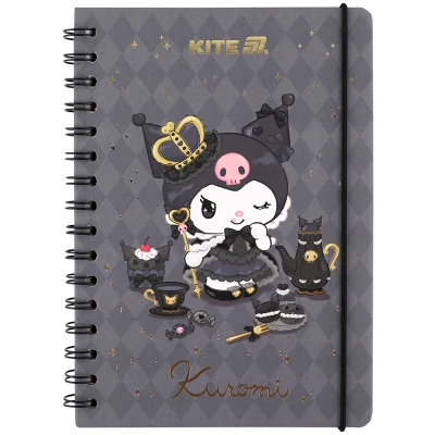 Блокнот на спіралі А5, 80 арк., кліт., Kuromi HK25-190 Kite