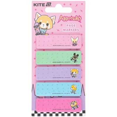 Закладка паперова з малюнком, 5х15х50мм,100 шт, прям., Aggretsuko AR25-480 Kite