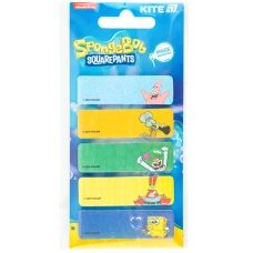 Закладка паперова з малюнком, 5х15х50мм,100 шт, прям., Sponge Bob SB25-480 Kite