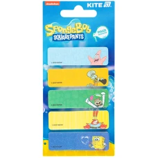 Закладка паперова з малюнком, 5х15х50мм,100 шт, прям., Sponge Bob SB25-480 Kite
