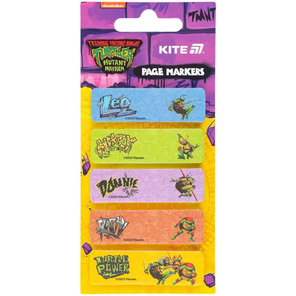 Закладка паперова з малюнком, 5х15х50мм,100 шт, прям.,Ninja Turtles NT25-480 Kite