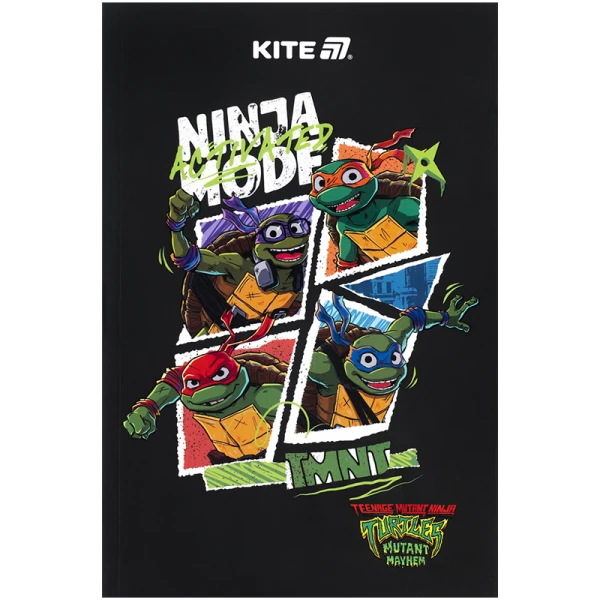 Блокнот термобіндер А5 64арк. нелінований, Ninja Turtles NT25-193-2 Kite