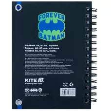 Блокнот вирубка, спіраль, на резинку, А6, 80арк., кліт, DC Comics DC25-229 Kite