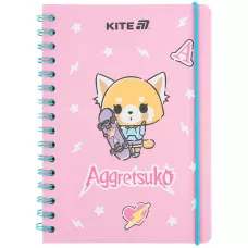 Блокнот на спіралі А5, 80 арк., кліт., Aggretsuko AR25-190 Kite