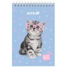 Блокнот пласт обкл., спіраль, А6, 48арк., нелінований Studio Pets SP25-196 Kite