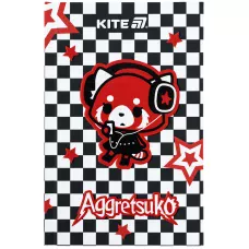 Книга записна А6, 80арк. кліт. тверда обкл. Aggretsuko AR25-199 Kite
