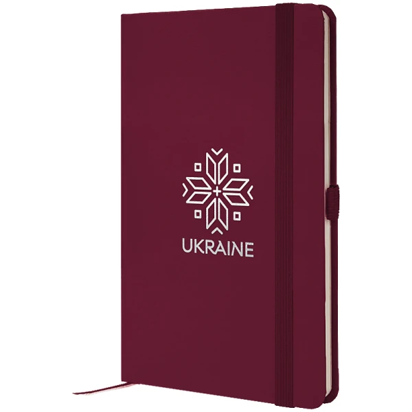 Книга записна Partner, 125*195, 96арк, кліт, винна, Вишиванка, 8201-46-7-A
