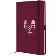 Книга записна Partner, 125*195, 96арк, кліт, винна, Колоски, 8201-46-8-A