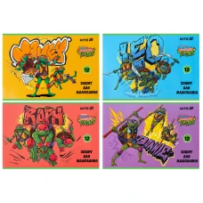Зошит для малювання, 12 арк., скоба, гібр. лак + УФ лак, Ninja Turtles NT25-241 Kite