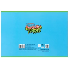 Зошит для малювання, 12 арк., скоба, гібр. лак + УФ лак, Ninja Turtles NT25-241 Kite