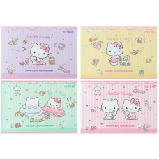 Зошит для малювання, 12 арк., скоба, софт тач + УФ лак, Hello Kitty HK25-241-1 Kite