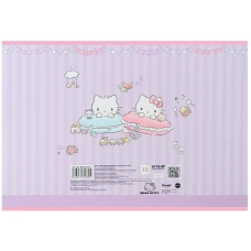 Зошит для малювання, 12 арк., скоба, софт тач + УФ лак, Hello Kitty HK25-241-1 Kite